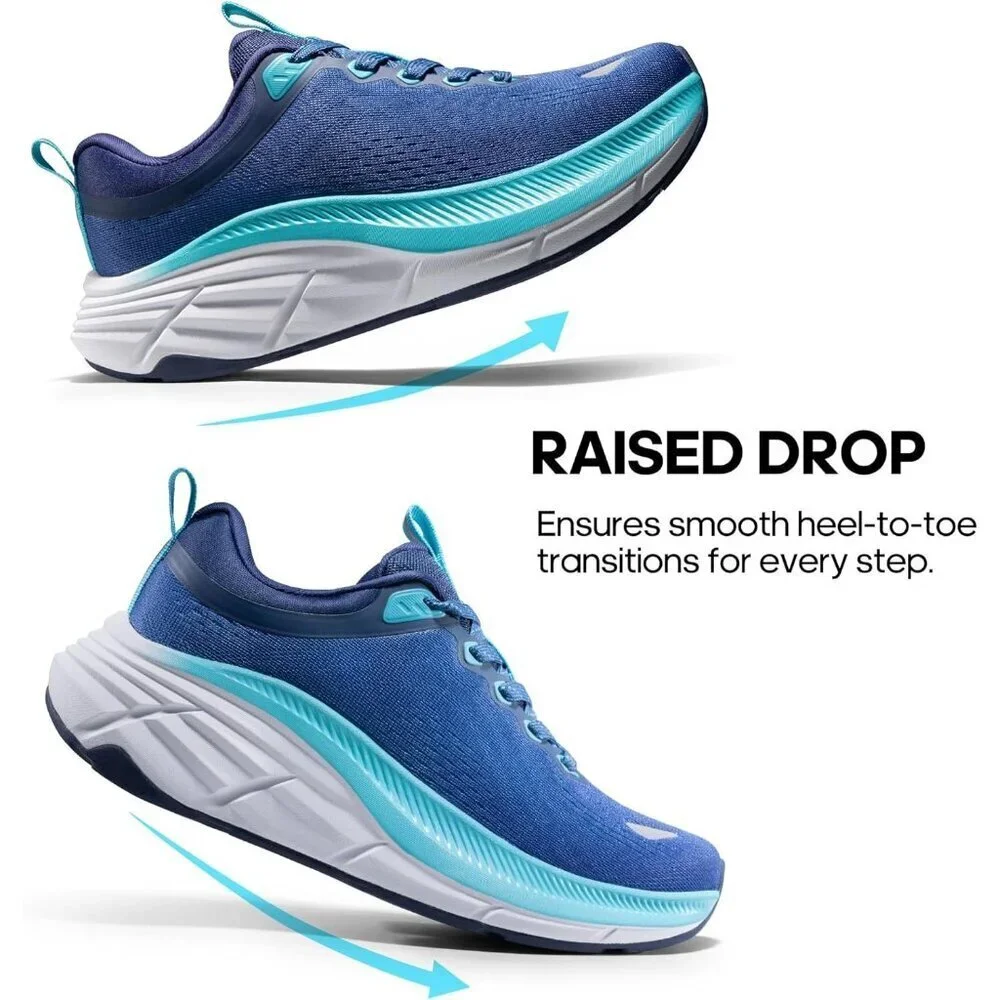 Nortiv 8 Women's Blue Walking Shoes Cushioned Non-Slip Breathable Sneakers